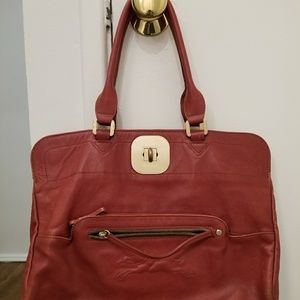 LONGCHAMP Large brick leather tote